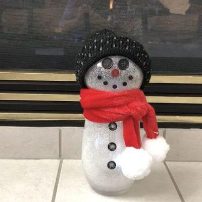 He's all decorated and ready to go.He's all decorated and ready to go. If you like this project you might like Easy Christmas Outdoor Decorations