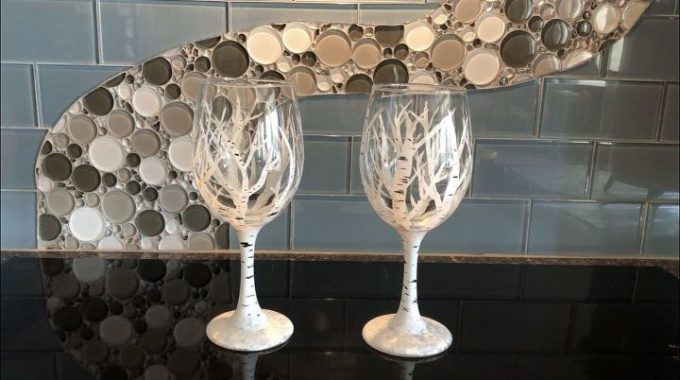 Painting Aspen Trees To Make Easy and Stunning Wine Glasses