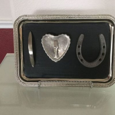 I placed them in a picture stand for display. I love how it turned out and I can not only us