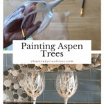 Painting aspen trees is easier than you think! With a little glass paint, you can make some stunning aspen tree wine glasses.