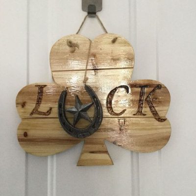 I have mine hanging on my front door. You could just use it for St. Patrick's Day or leave it up year around.