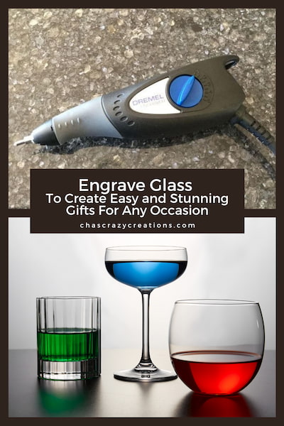 Did you know you can engrave glass?  Using a Dremmel Engraver, you can create engraved glass gifts for any occasion. 