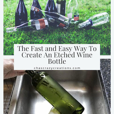 Do you want to create an etched wine bottle? I used etching cream on a recycled wine bottle to become an item that we'll use again and again.