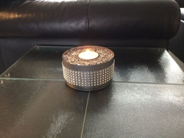 Option 1 - place your tealight in your can.  Light it when your ready.  Place it somewhere in your home to enjoy.
