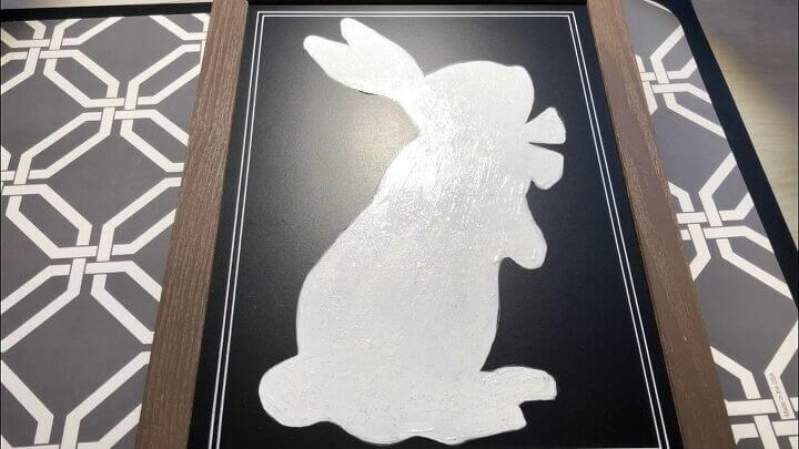 Spring Bunny Silhouette Picture - drying picture
