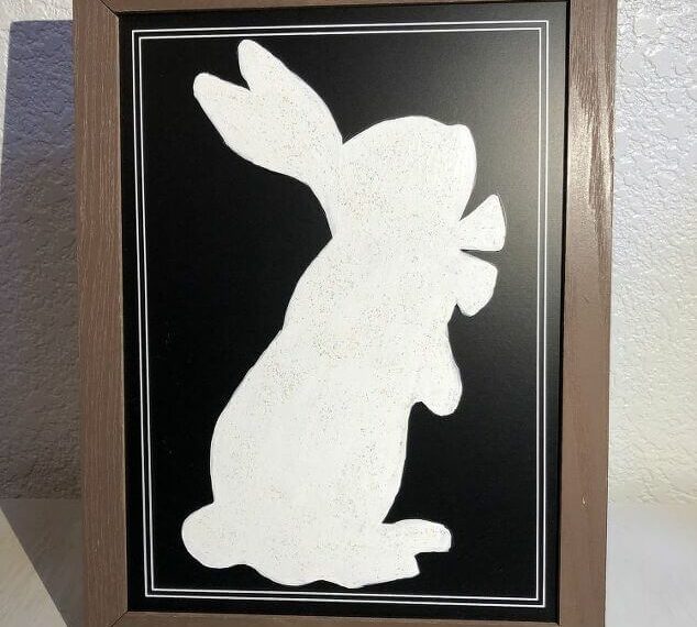 Spring Bunny Silhouette Picture - final picture