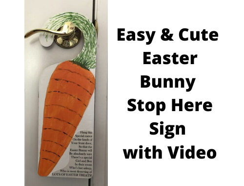 Want an Easter Bunny Stop Here Sign? My daughter and I created a sign for the Easter Bunny years ago. It was time to update to a new one and also preserve the old one.