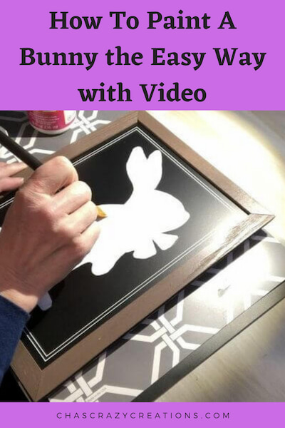 Do you want to know how to paint a bunny? After creating my White Board and Stencil Seasonal Sign, I had saved the bunny cutout and created this easy spring bunny silhouette picture.