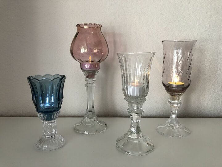 Upcycled Thrift Store Candle Holders