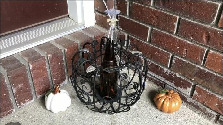 DIY Upcycled Porch Decor (3) Pumpkin Candle Holder Upcycle
