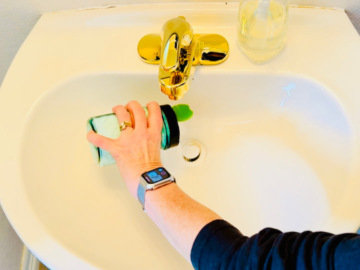 Adding Baking soda to the sink drain