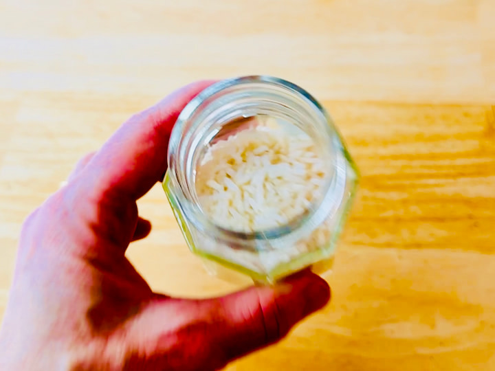 Rice in a jar