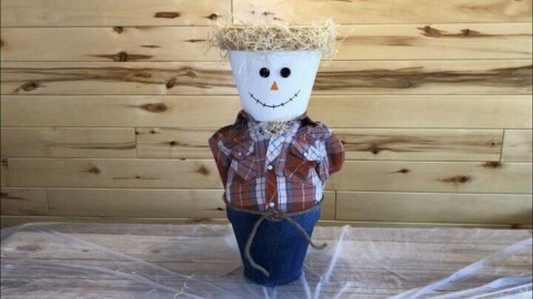 Easy and Super Cute Flower Pot Scarecrow DIY For Your Home - Chas ...