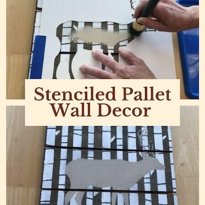 Do you love pallet wall decor? With a Plaid Pallet and some Folk Art Stencils, you can create easy and beautiful art for your home.