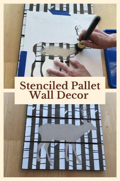 Stenciled Pallet Wall Decor with Video