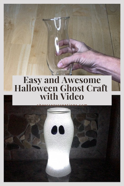 Do you want to make a Halloween ghost craft?  You can make this easy project by turning a regular vase into a glittery and glowing ghost.