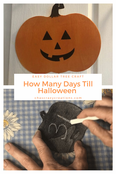 How many days till Halloween? With a little dye and paint, I created a fun Halloween Countdown Calendar with items from Dollar Tree