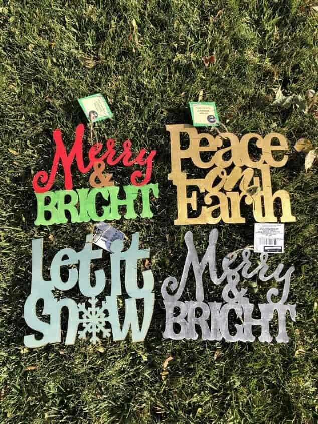 Peace On Earth Wood Hanging Sign DIY Crafters Square 10 1/2" X 9" 