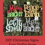 I found some fun DIY Christmas signs at the dollar store. I had the most fun upcycling them in different ways for the holiday season.
