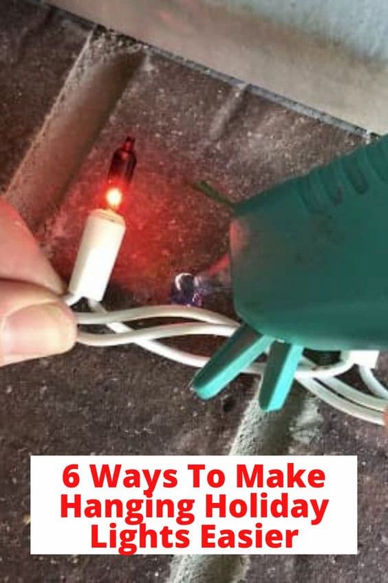 easy way to hang christmas lights outside
