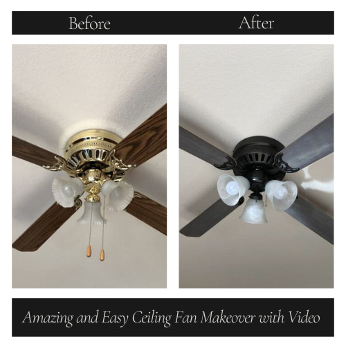  Are you looking for a ceiling fan makeover?  You can turn your ugly fan into something hip and new with just a few easy steps.  