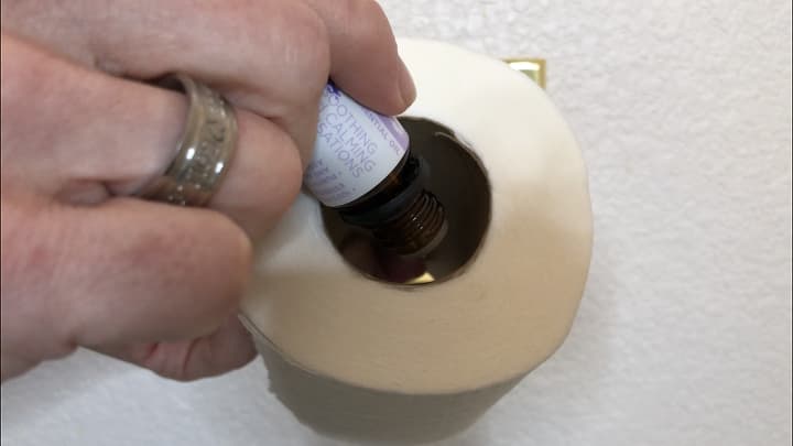 Room Freshener - Add a few drops of essential oil to the cardboard of your toilet paper roll. It'll keep your bathroom smelling fresh.