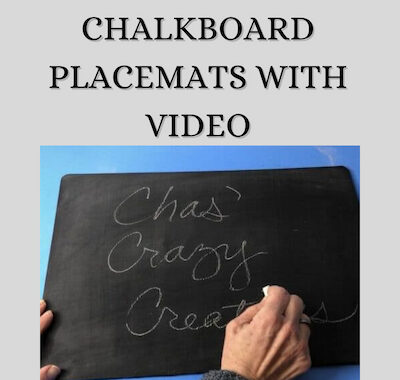 Are you looking for chalkboard placemats? Love to recycle something you already have and turn it into something new? 