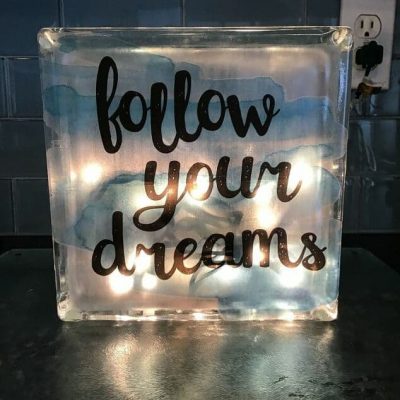 Here's the completed night light and I love it. Place this anywhere in your home and share the inspiration.
