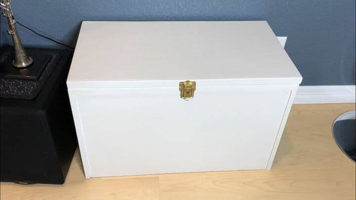 This is a chest my grandpa made. I painted it white but felt it was still a little plain.