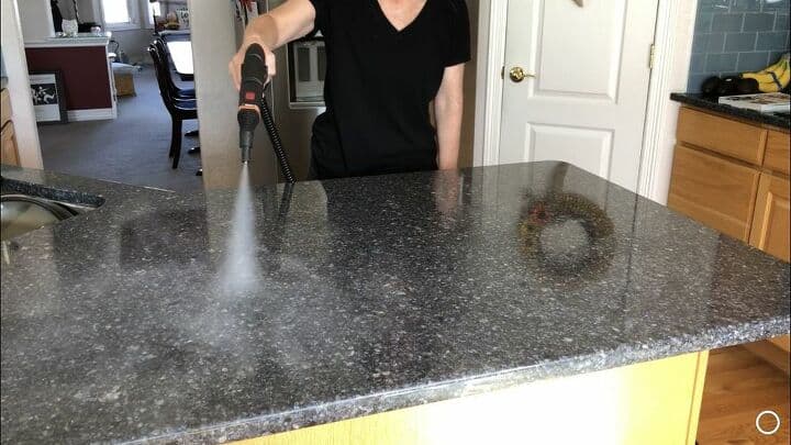 Counters - I steamed my kitchen counter using the jet nozzle,
