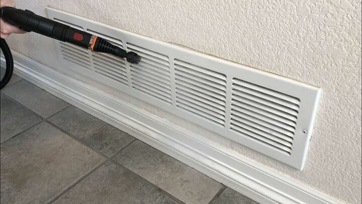 I steamed my metal ducts and vents. This would work well on metal blinds - steam and wipe up.