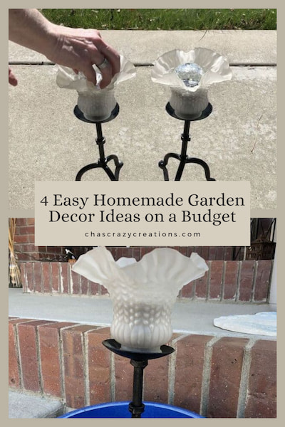 Do you want homemade garden decor ideas? I have 4 easy projects for you that can be created and adapted using items from the thrift stores.