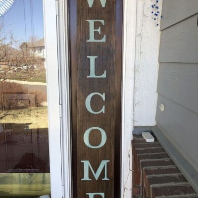 Once the sign was dry, I put it on my front porch for display.