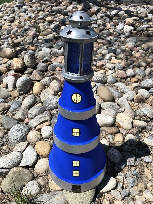 How To Make A Flower Pot Lighthouse Chas Crazy Creations