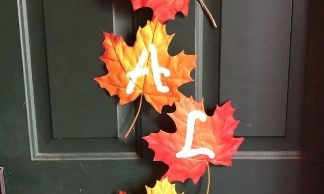 You could hang this fall decoration in several different places.