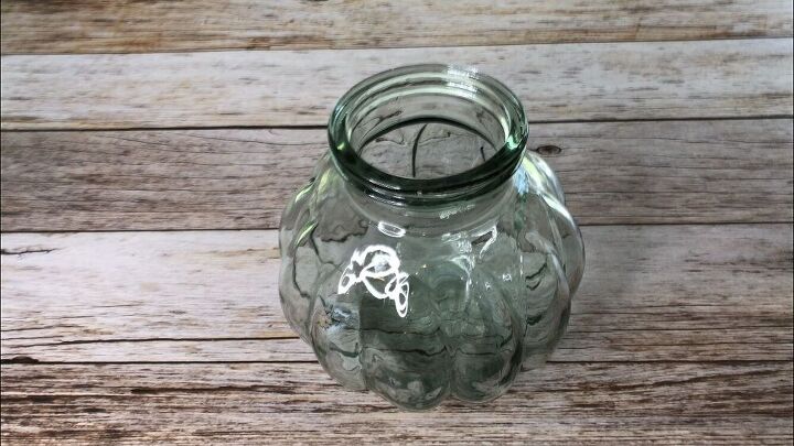 Here's the original glass jar that I found at the thrift store.