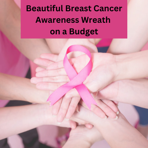 Beautiful Breast Cancer Awareness Wreath on a Budget