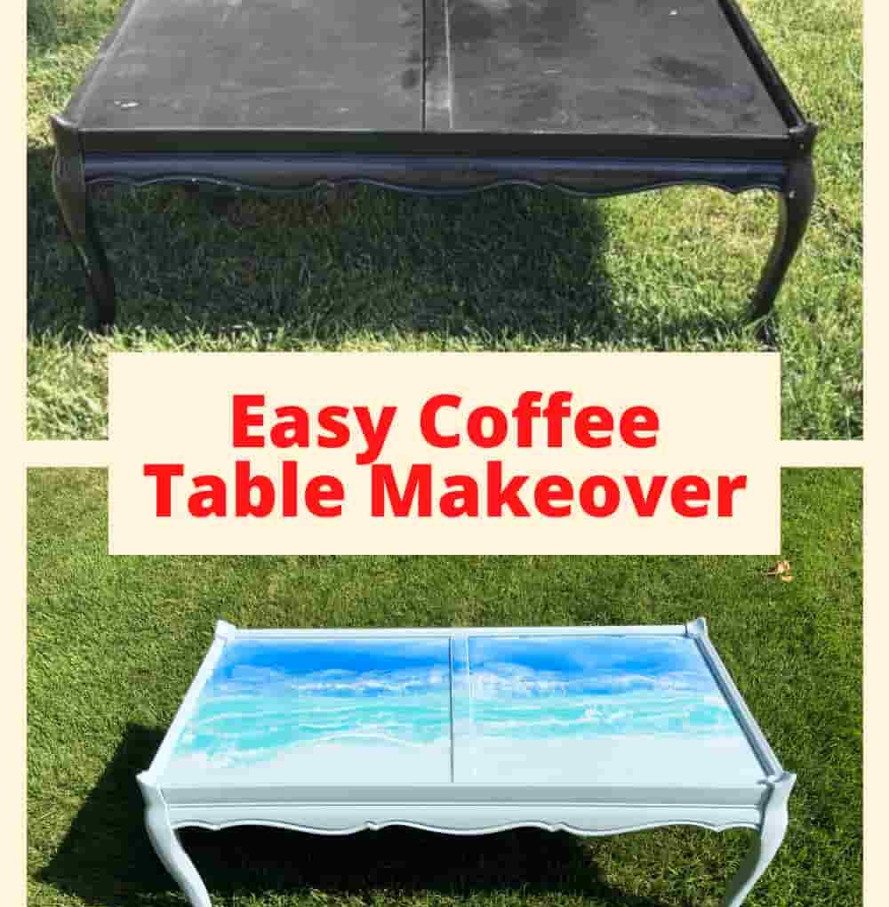 Have you wondered how do you make a coffee table look new? Or maybe how to paint an old coffee table? I'm going to share how I did my coffee table makeover with a $5 garage sale table.