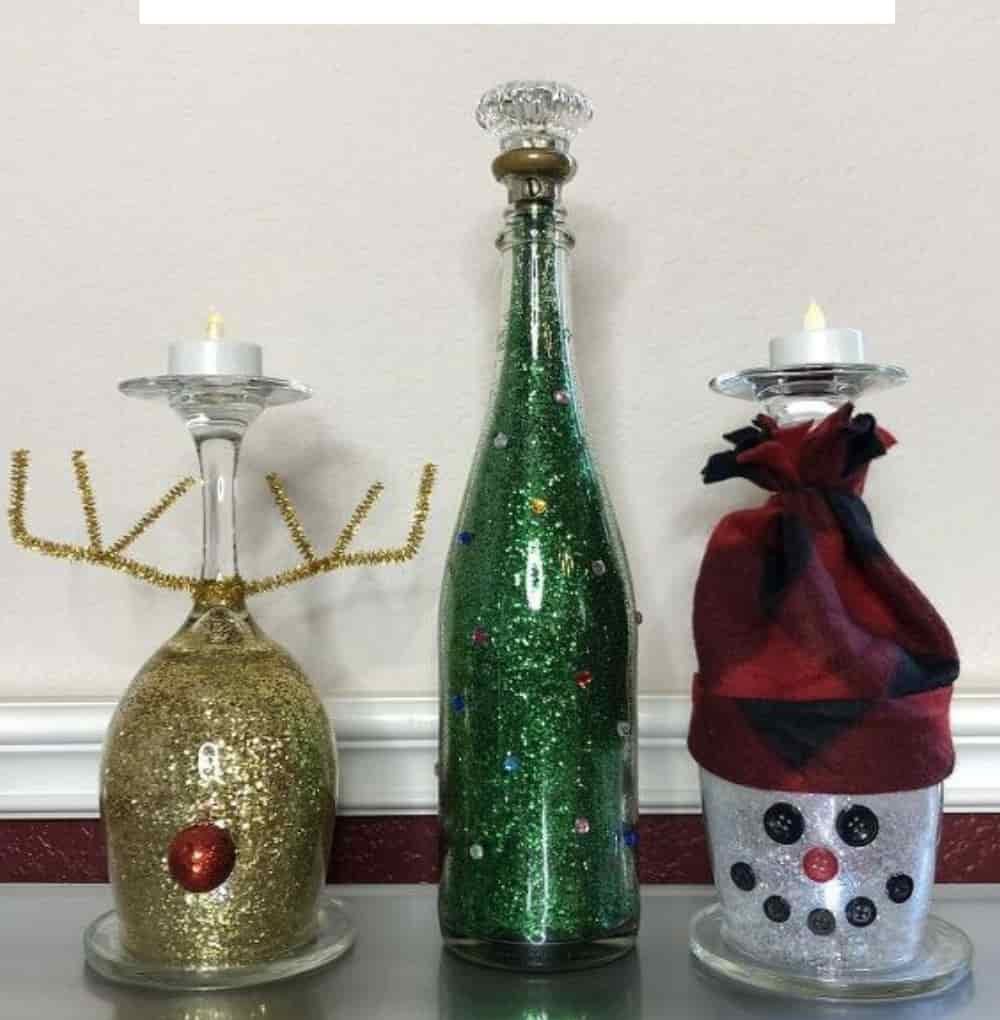 How do you make a wine glass candle holder? I created a snowman and reindeer candle holder for the holidays that I wanted to share with you.
