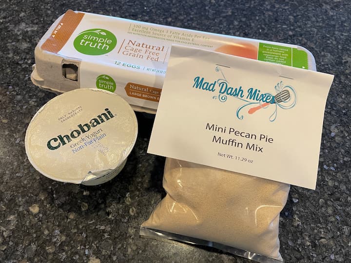 Pecan Pie Mix from Mad Dash Mixes Non Fat Plain Greek Yogurt Eggs