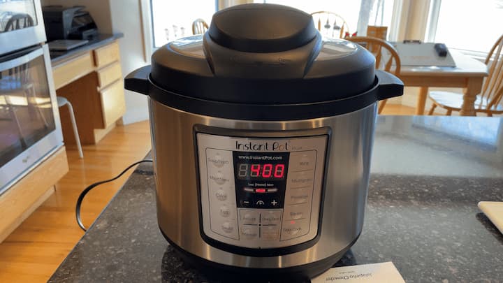 I placed the lid onto my Instant Pot and selected the soup setting.