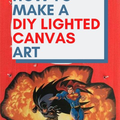 light up canvas art marvel with text overlay