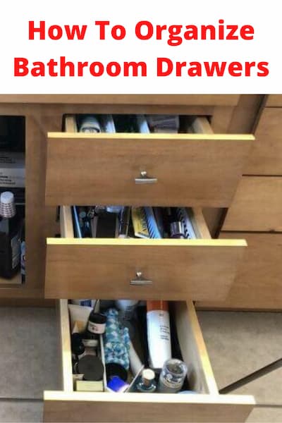 Do you want to know how to organize bathroom drawers? All you need to do is clean declutter, and add baskets to be organized.