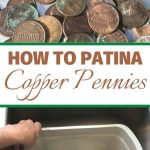 Do you want to know how to patina copper pennies? I love penny projects and I wanted to try to patina copper pennies and create a fun display with our initials on wooden letters that I had on hand. I'll show you how to patina pennies and then create a lovely display.
