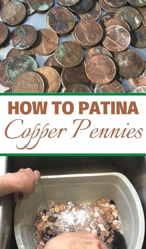 Do you want to know how to patina copper pennies? I love penny projects and I wanted to try to patina copper pennies and create a fun display with our initials on wooden letters that I had on hand. I'll show you how to patina pennies and then create a lovely display.