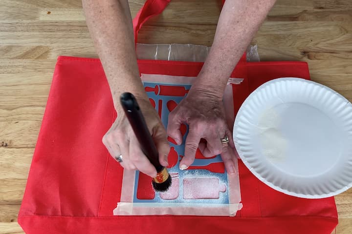 How To Stencil on Fabric with Video