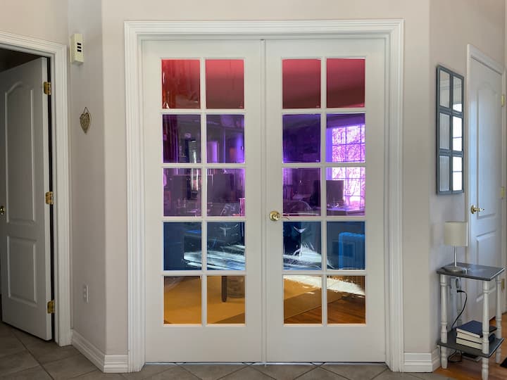 Privacy Window Film Faux Stained Glass DIY