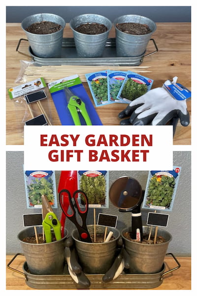 Do you need an easy gift idea for a gardener? You can make this garden gift basket that's great for indoors or outdoors.