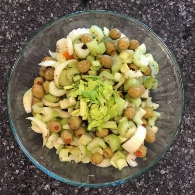 What can I make with a lot of celery? I had a ton of celery and made this easy chopped celery salad with just a few ingredients.