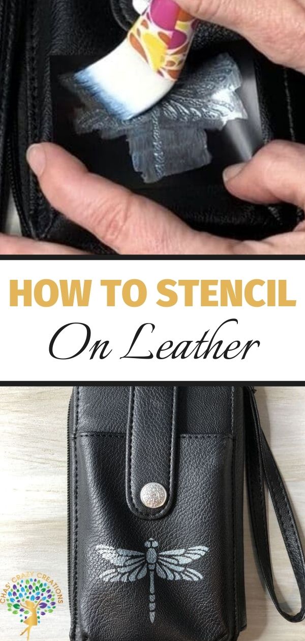 Learn how to stencil on leather and vinyl with this easy DIY tutorial. You can take an item found at the store and give it extra detail!